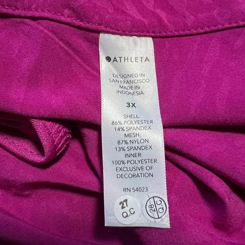 Athleta Printed Mesh Racer Run Shorts Size 3X NEW Gym Workout Exercise Active - Picture 11 of 14